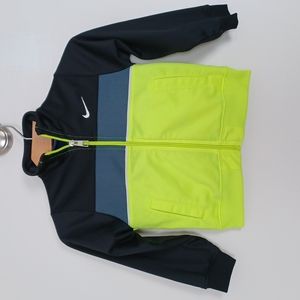 ✨3/$25✨ Nike Black and Neon Boys Athletic Jacket - 2T